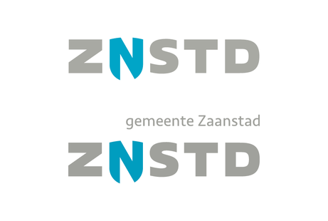 Voorbeeld vna de 2 varianten van het logo van Zaanstad